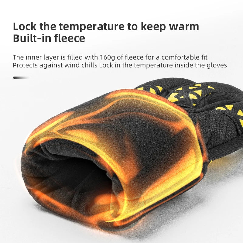 ROCKBROS Winter Bike Gloves Touch Screen & Shockproof