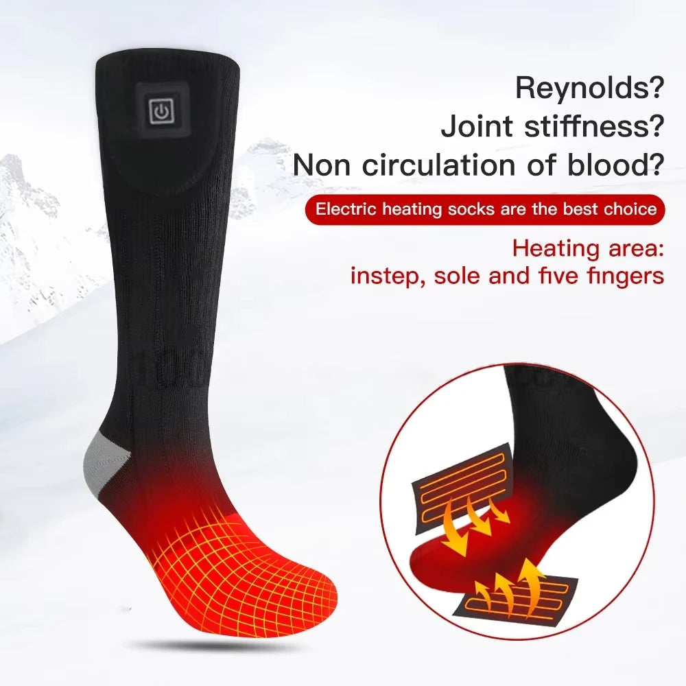 65℃ Electric Heated Socks with Battery for Winter Sports