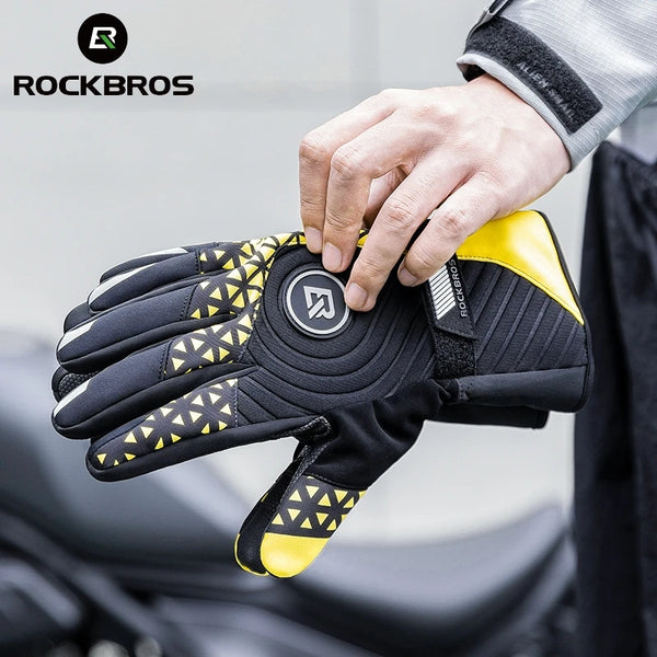 ROCKBROS Winter Bike Gloves Touch Screen & Shockproof