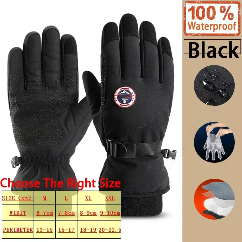 Winter Touchscreen Gloves for Men & Women - Waterproof & Windproof