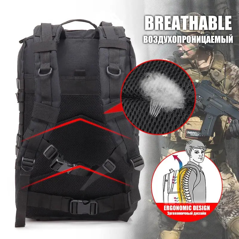 50L Tactical Backpack – Waterproof & Durable