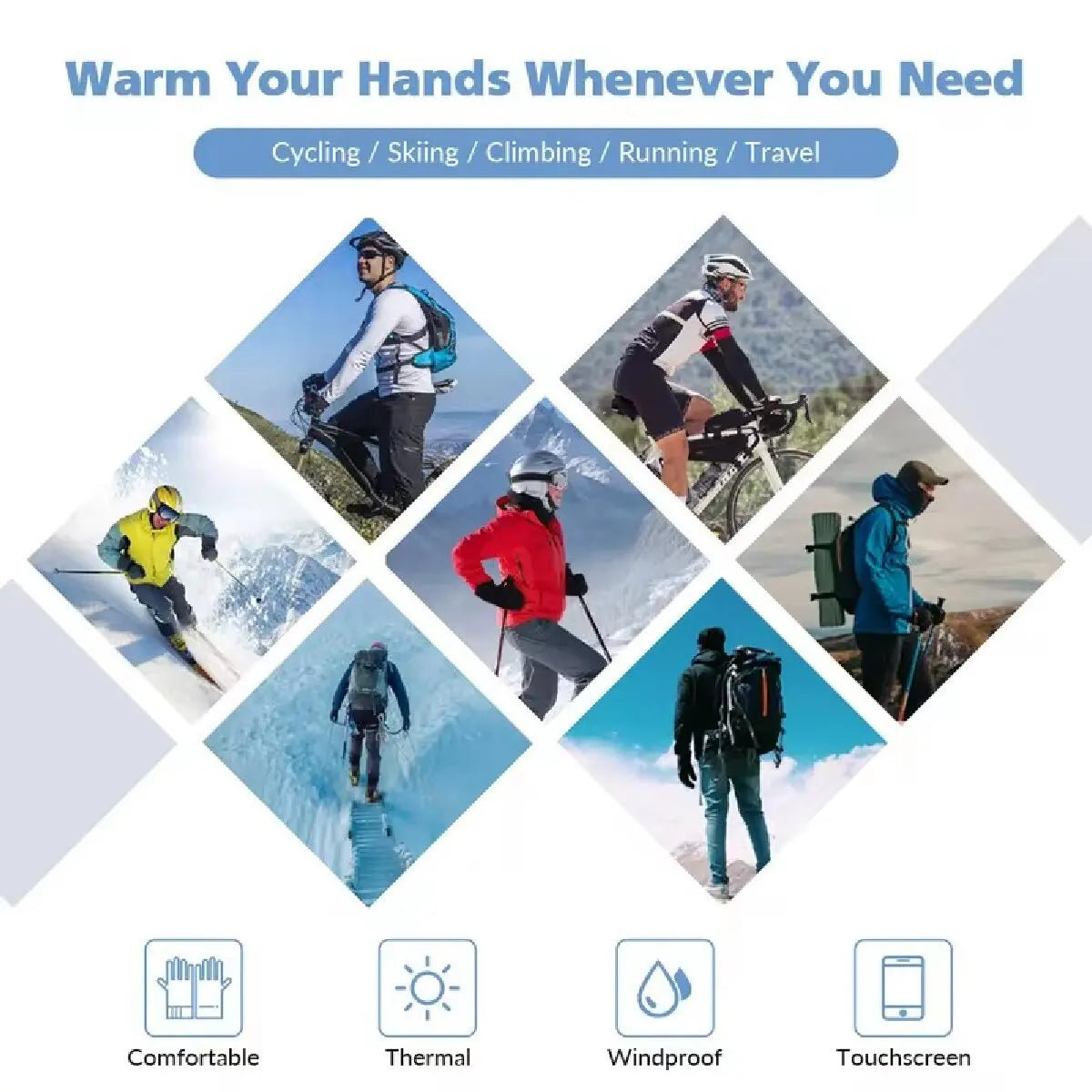 Winter Waterproof Thermal Touch Screen Gloves