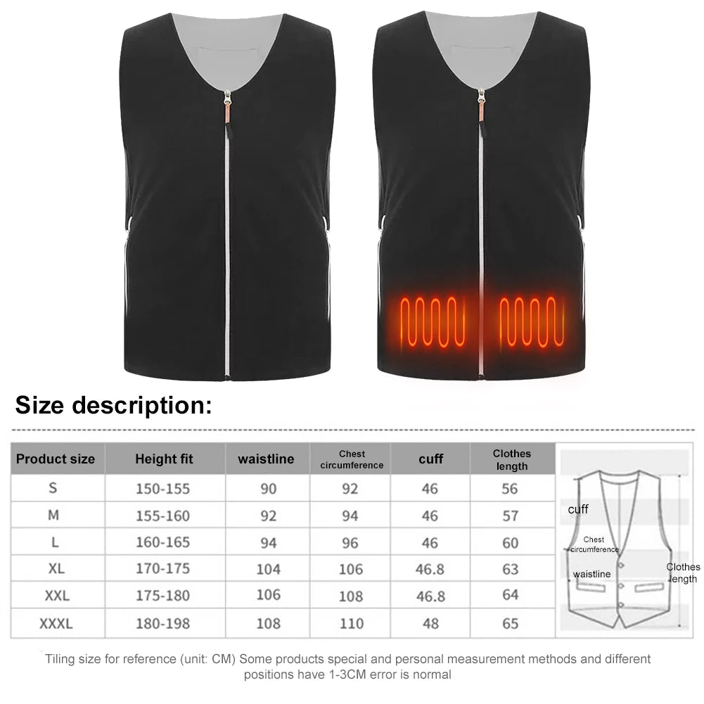 Electric Heated Jacket USB Heated Vest for Men & Women