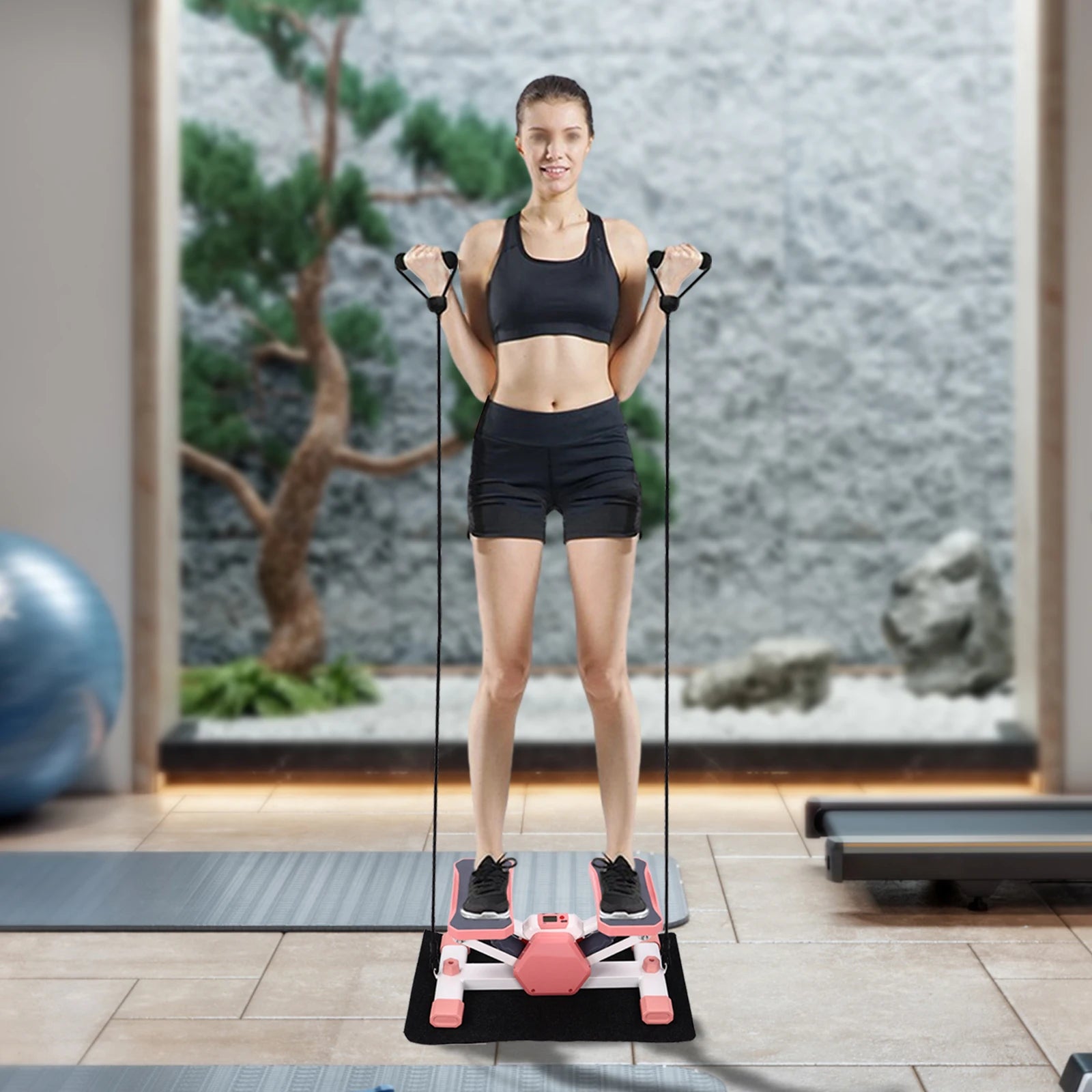 Mini Stepper for Home Workout (Pink)