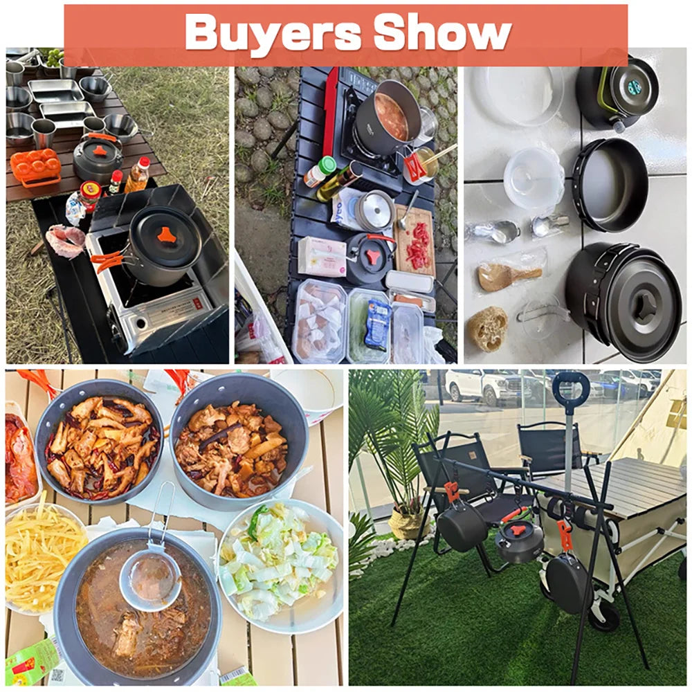 Camping Cookware Set for 2-3 People
