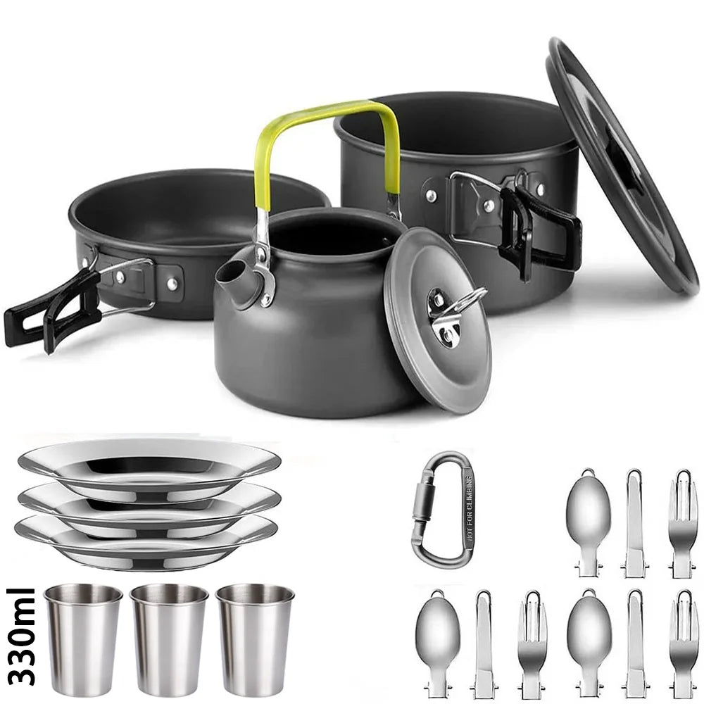 Camping Cookware Set for 2-3 People