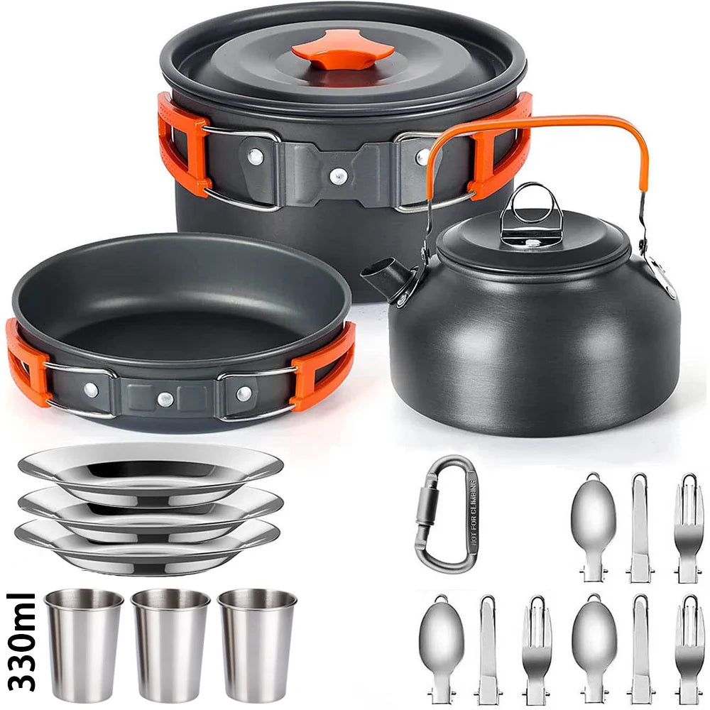 Camping Cookware Set for 2-3 People