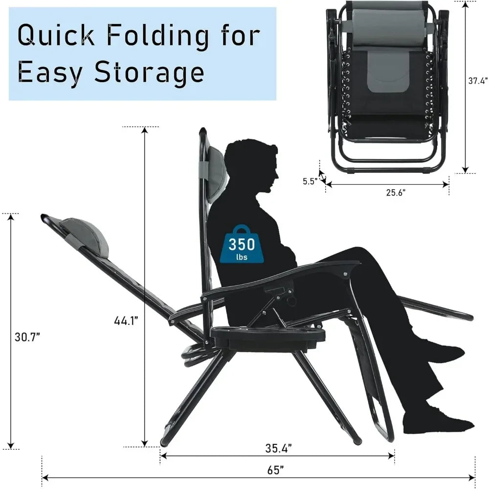 Folding Camping Chair - 350 LBS Capacity