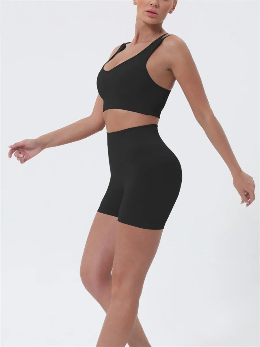 Women's Summer 2-Piece Crop Top & Shorts Set