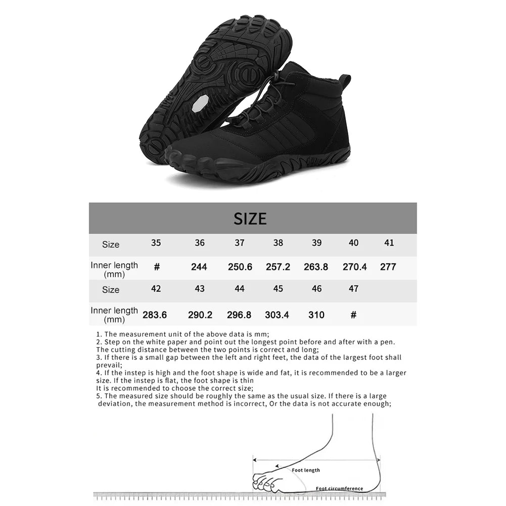 Unisex Waterproof Warm Winter Ankle Boots