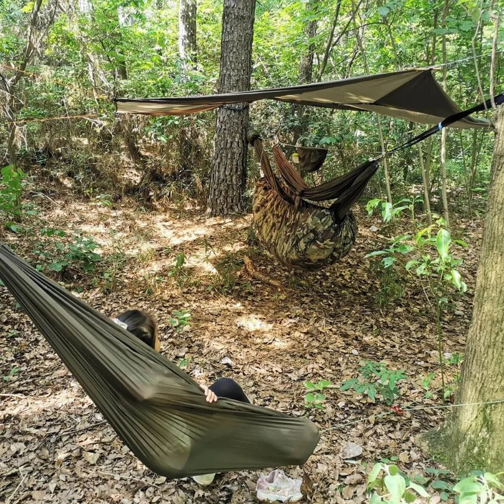 12Ft Camping Hammock with Mosquito Net – Double, Portable & Durable