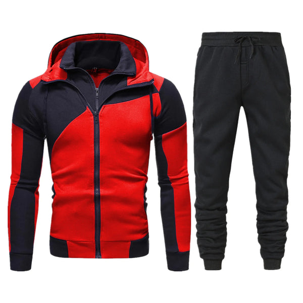 Men's Spring Two-Piece Zipper Sweatpants Set