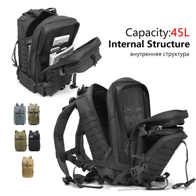 50L Tactical Backpack – Waterproof & Durable