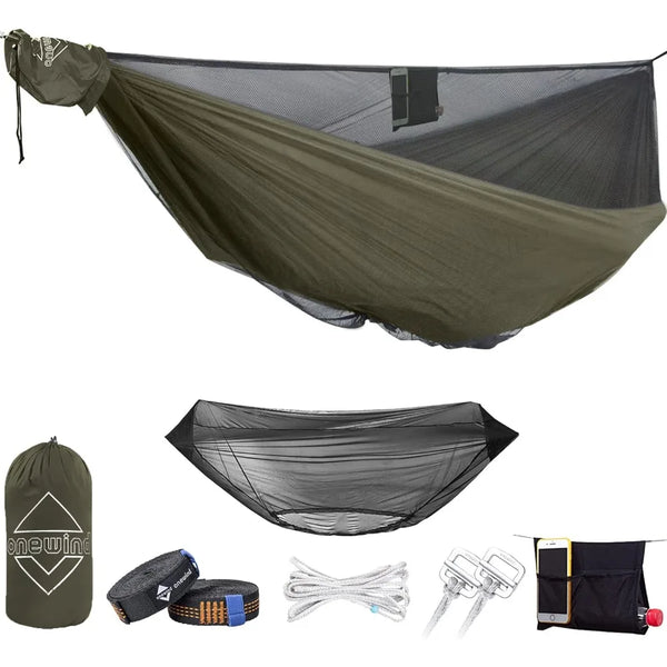 12Ft Camping Hammock with Mosquito Net – Double, Portable & Durable