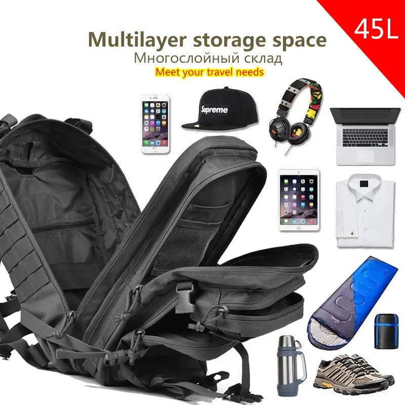 50L Tactical Backpack – Waterproof & Durable