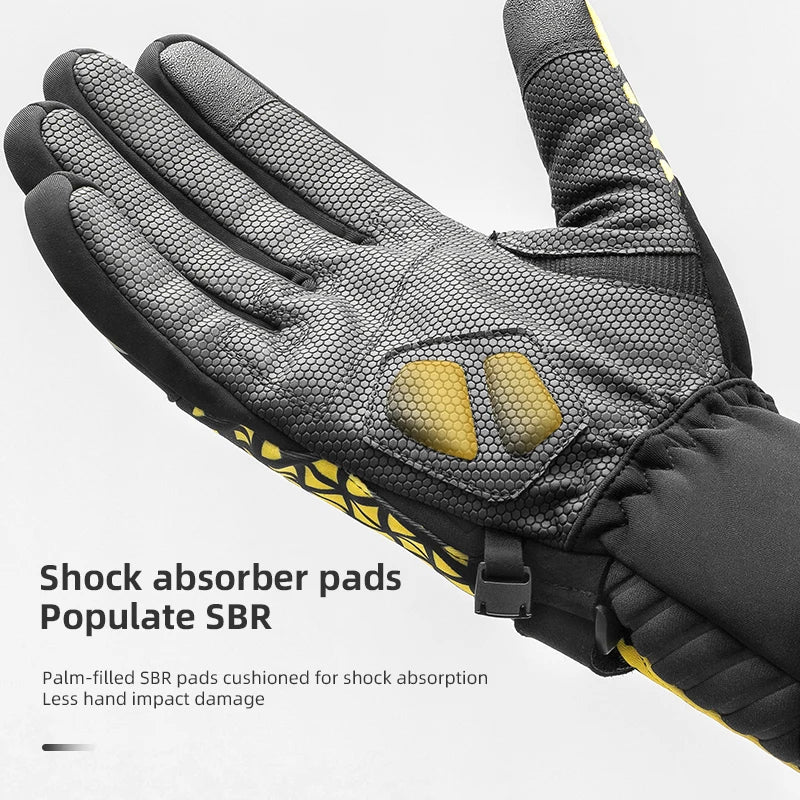 ROCKBROS Winter Bike Gloves Touch Screen & Shockproof