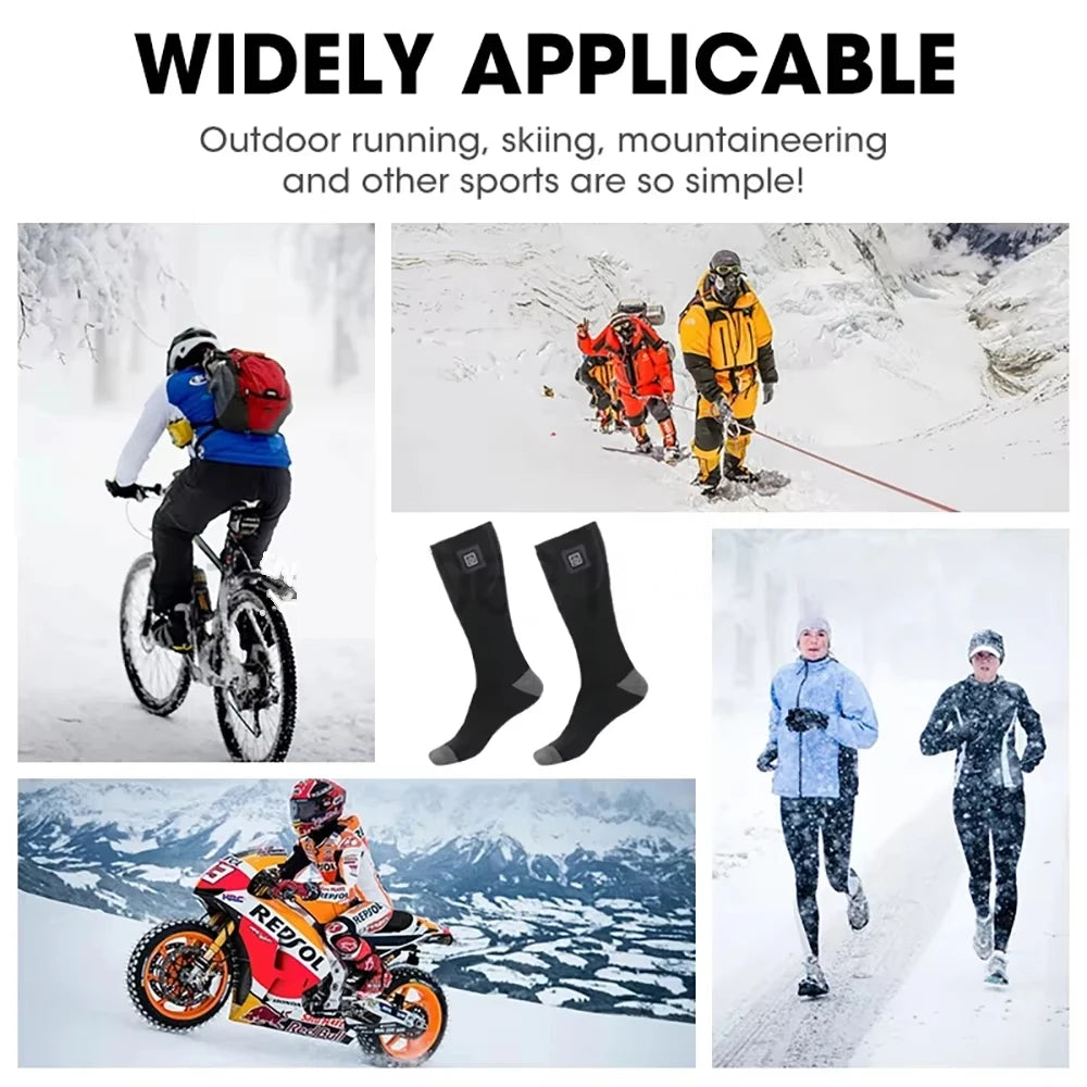 65℃ Electric Heated Socks with Battery for Winter Sports