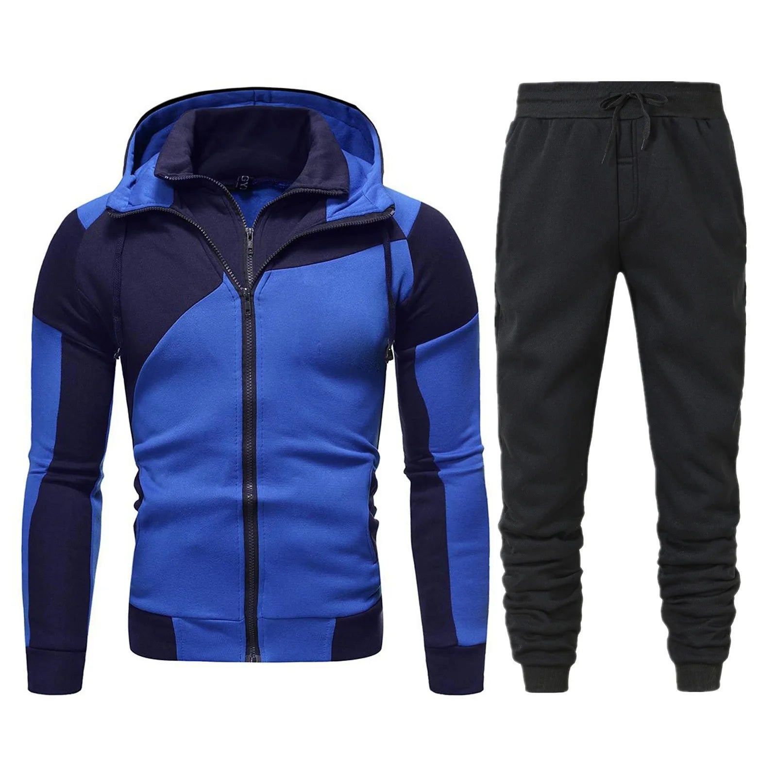 Men's Spring Two-Piece Zipper Sweatpants Set
