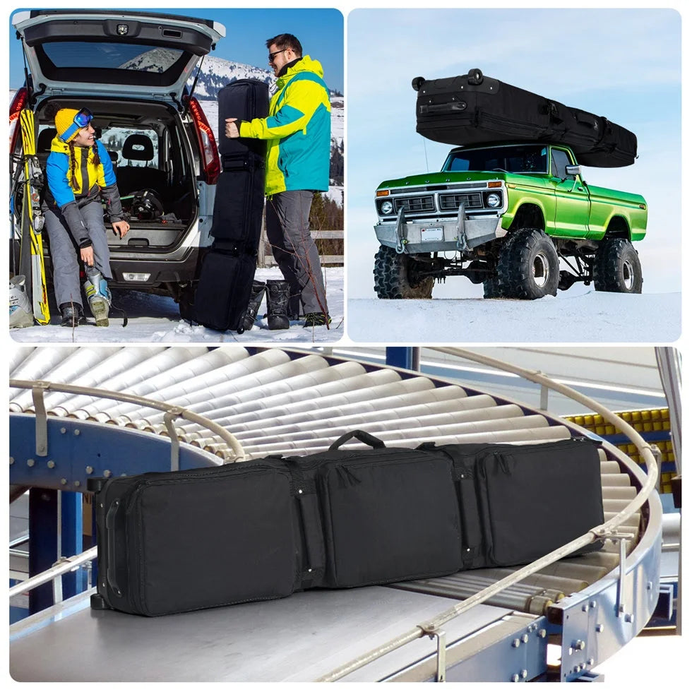 Ski & Snowboard Bag with Wheels for Winter Sports