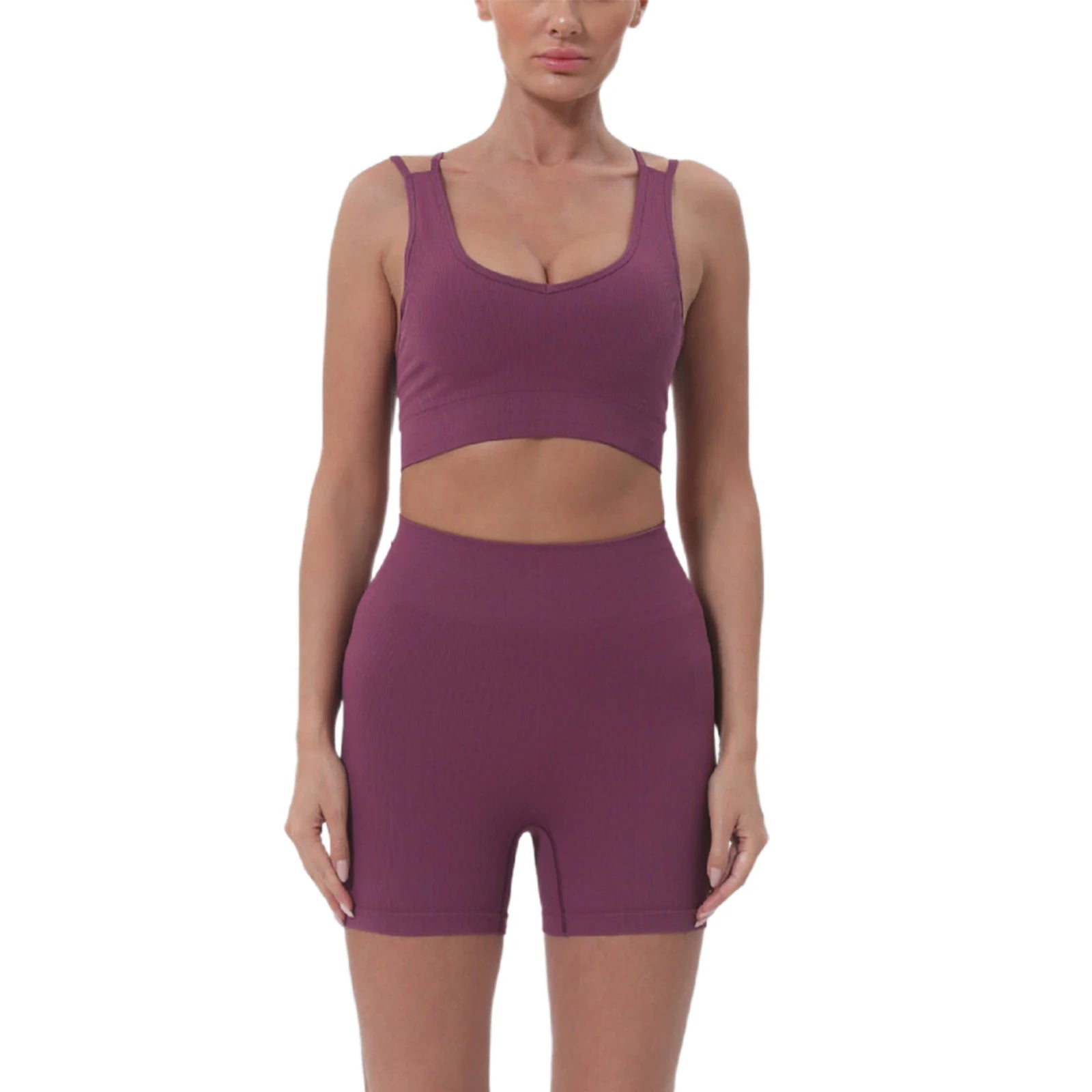 Women's Summer 2-Piece Crop Top & Shorts Set