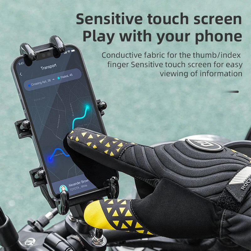 ROCKBROS Winter Bike Gloves Touch Screen & Shockproof