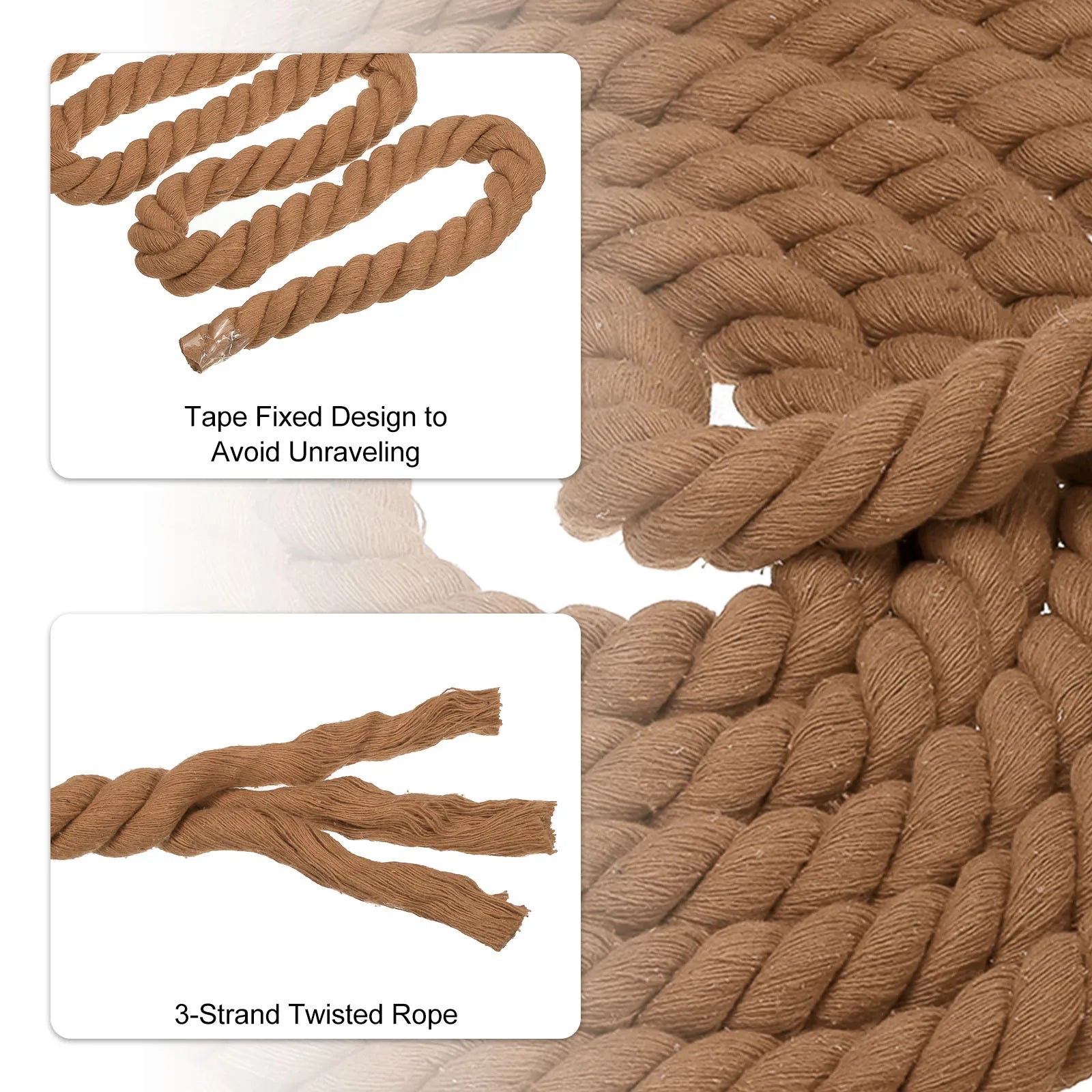 20ft Tug of War Cotton Rope with Flag