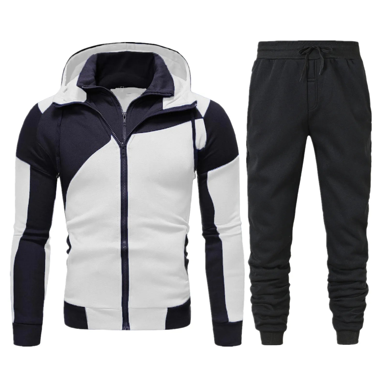 Men's Spring Two-Piece Zipper Sweatpants Set