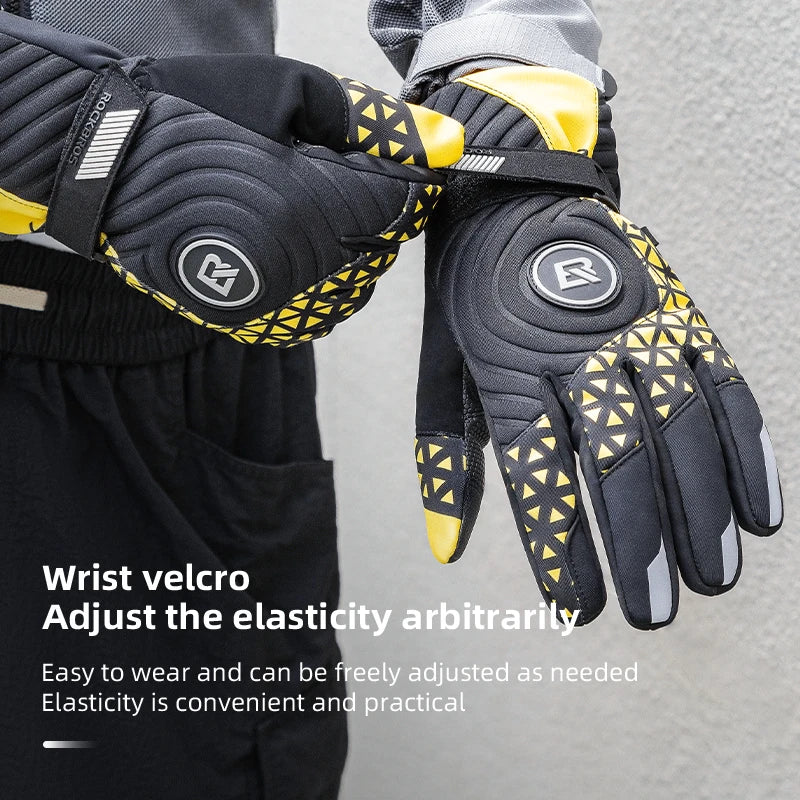 ROCKBROS Winter Bike Gloves Touch Screen & Shockproof