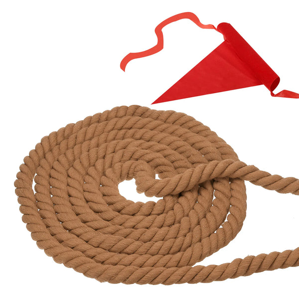 20ft Tug of War Cotton Rope with Flag