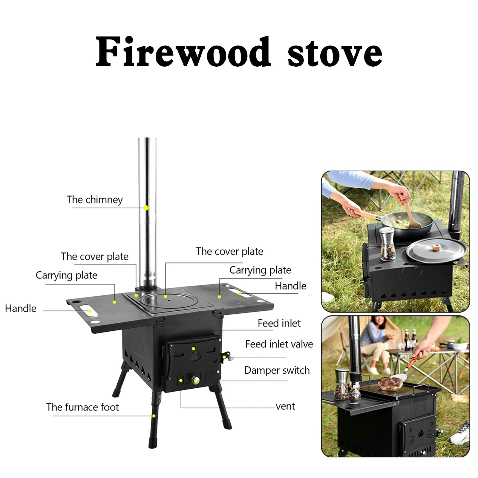 Portable Outdoor Wood Burning Camping Stove