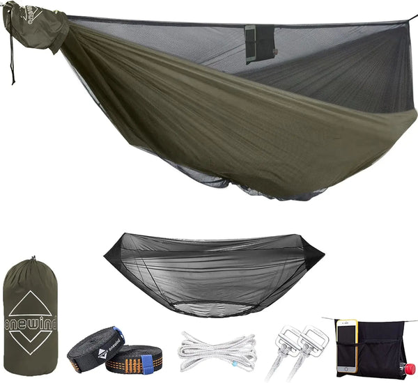 12Ft Camping Hammock with Mosquito Net – Double, Portable & Durable