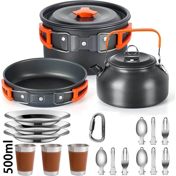 Camping Cookware Set for 2-3 People