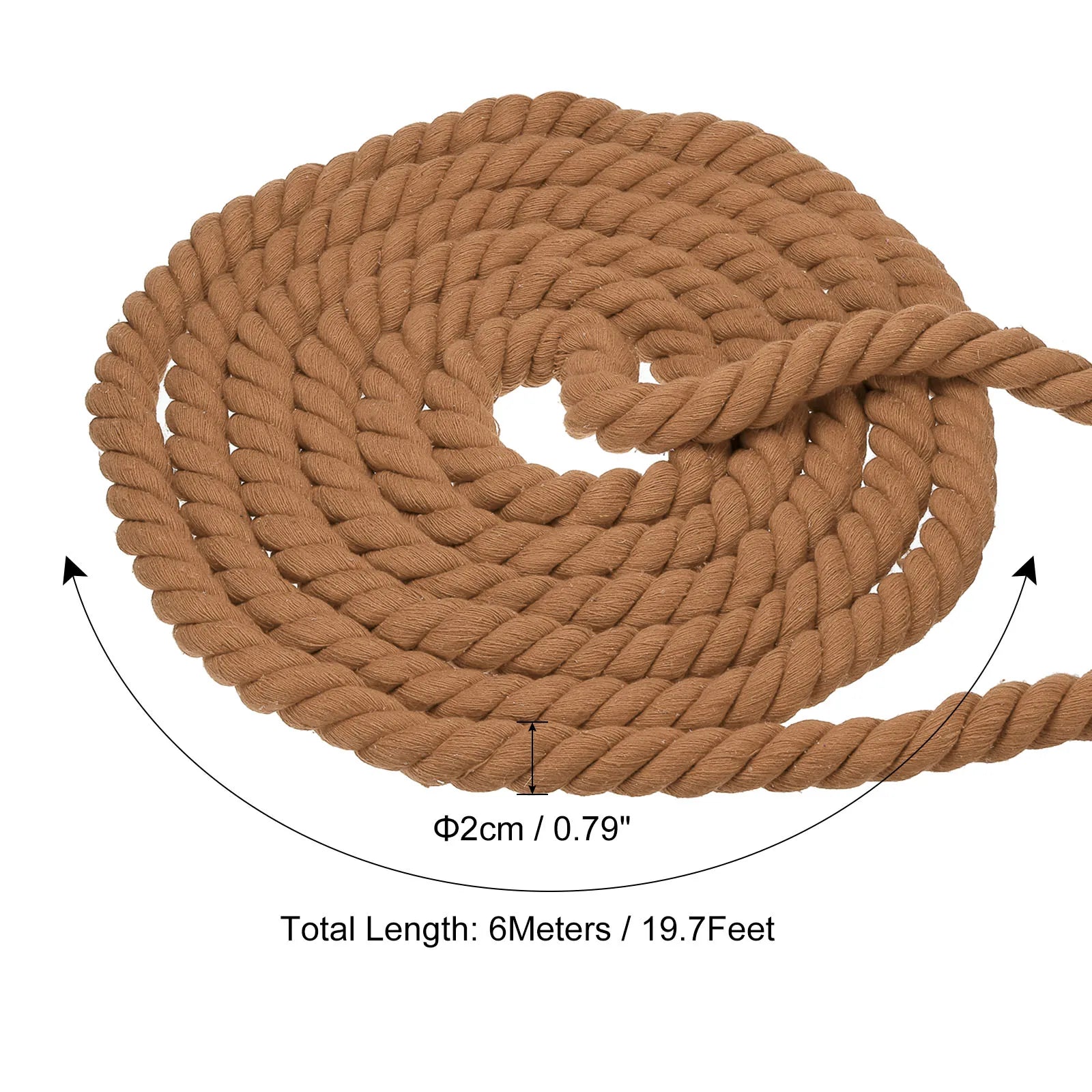 20ft Tug of War Cotton Rope with Flag