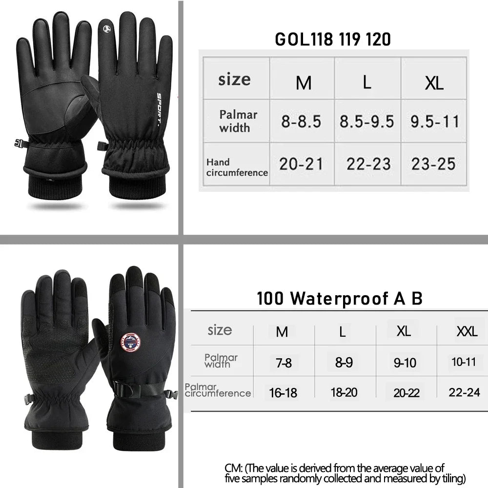 Winter Touchscreen Gloves for Men & Women - Waterproof & Windproof