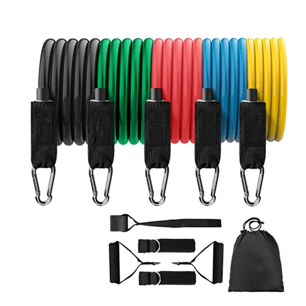 11PCS Latex Resistance Bands Set